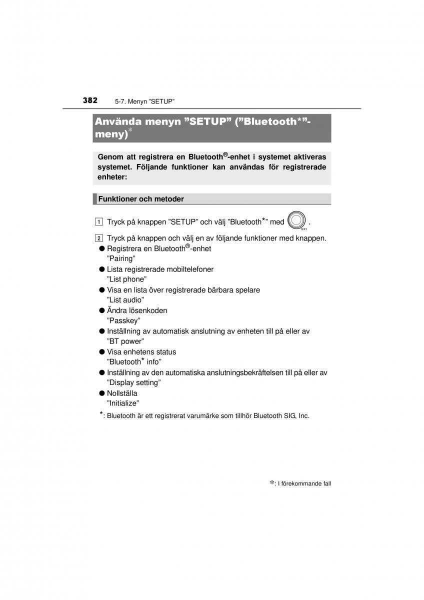 Toyota RAV4 IV 4 instruktionsbok / page 382