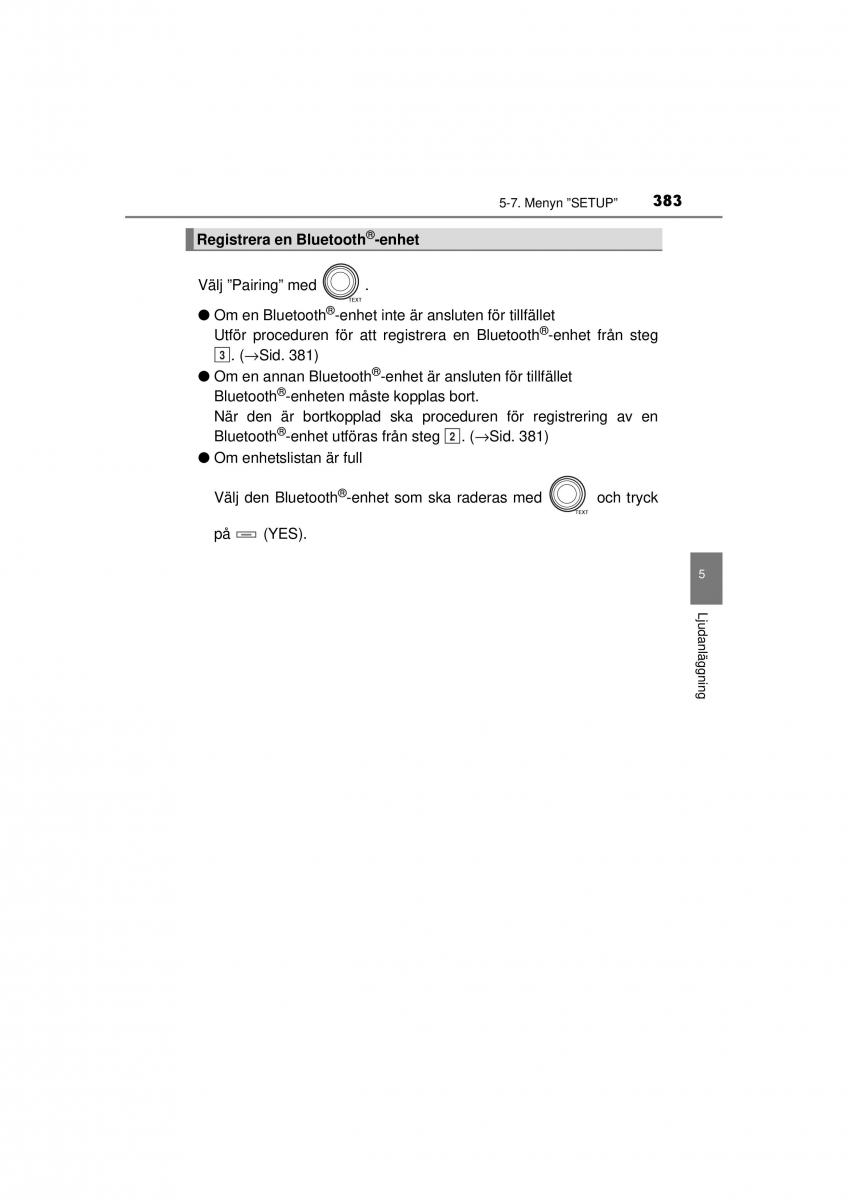 Toyota RAV4 IV 4 instruktionsbok / page 383