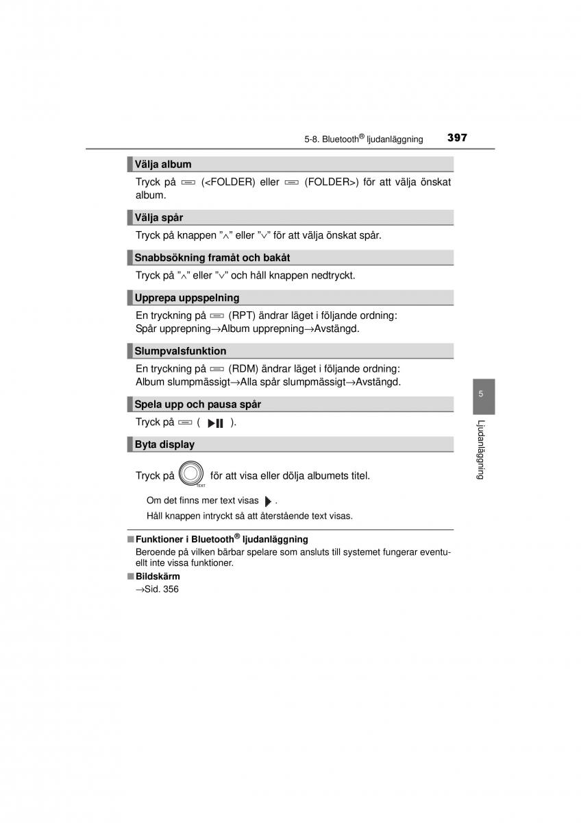 Toyota RAV4 IV 4 instruktionsbok / page 397