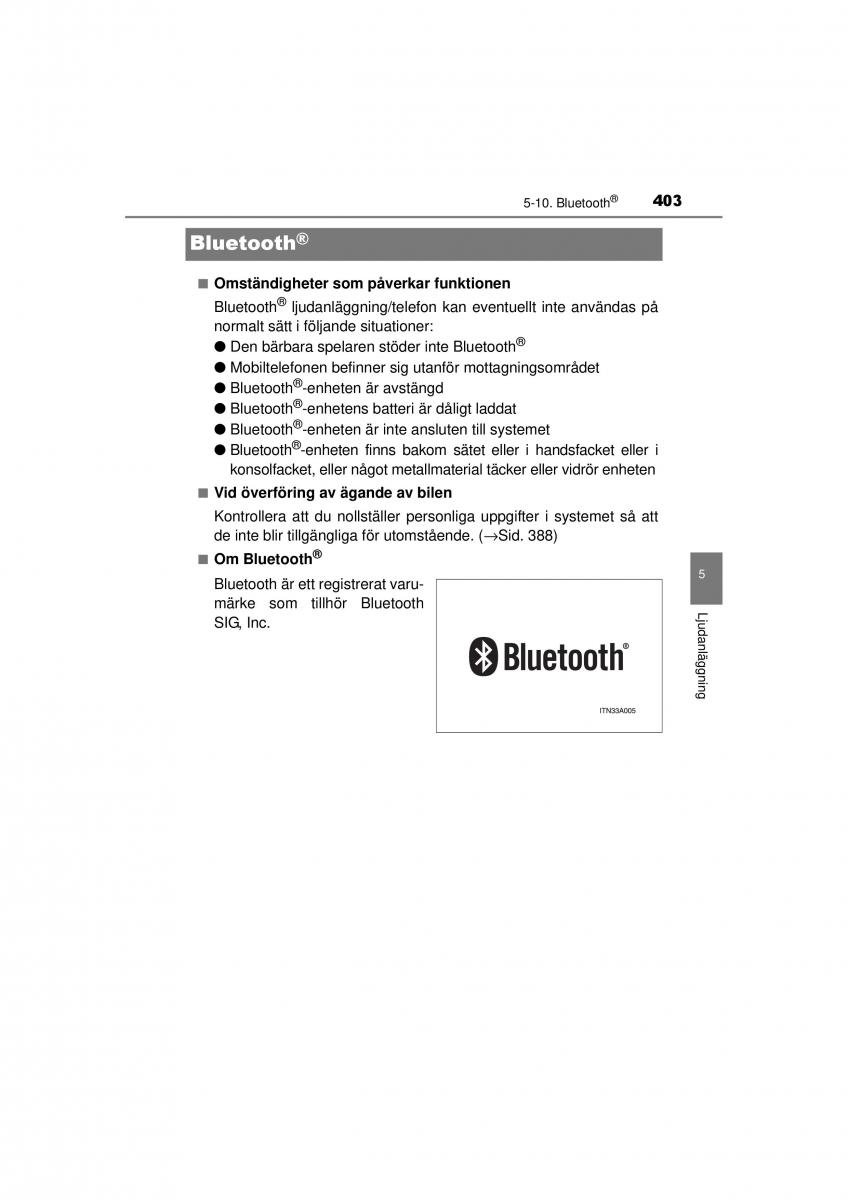 Toyota RAV4 IV 4 instruktionsbok / page 403