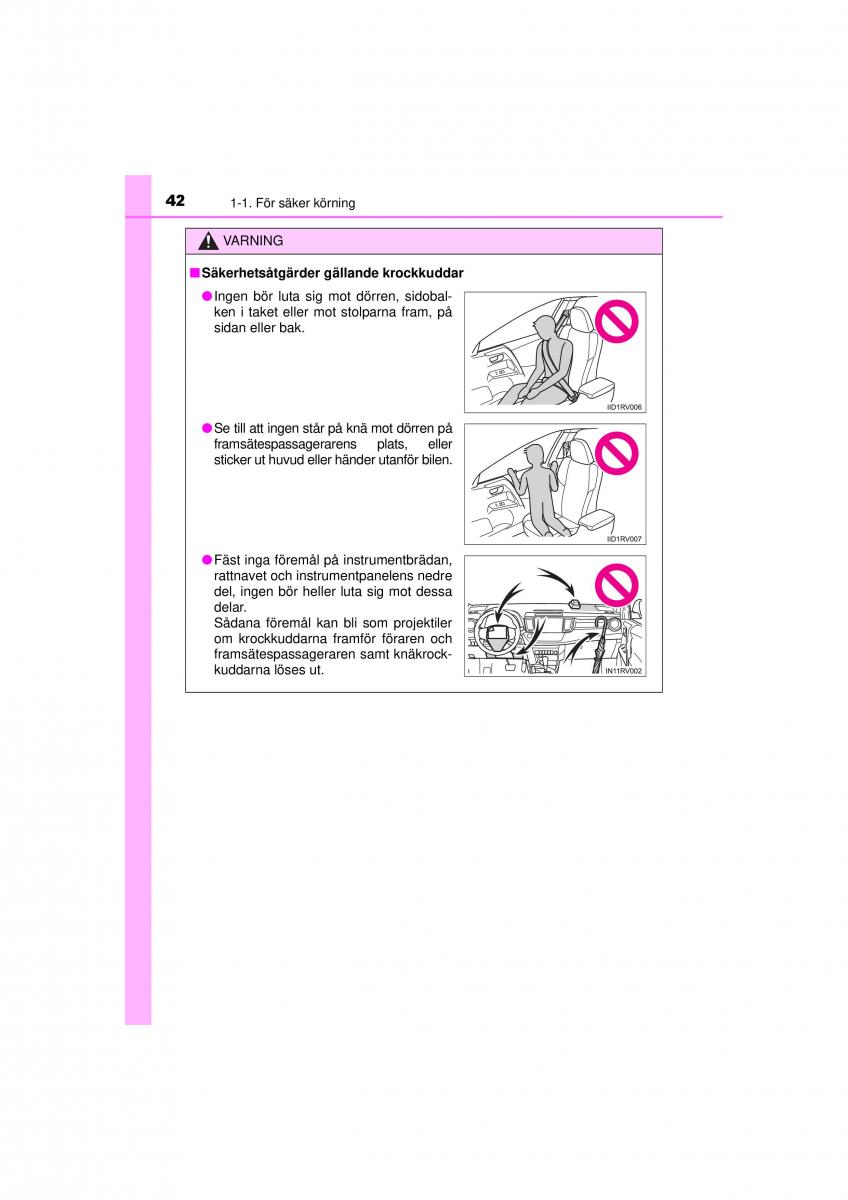 Toyota RAV4 IV 4 instruktionsbok / page 42