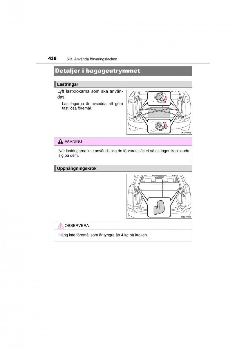 Toyota RAV4 IV 4 instruktionsbok / page 436