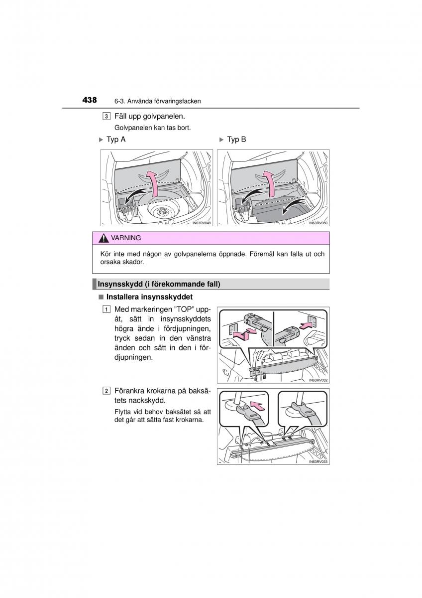 Toyota RAV4 IV 4 instruktionsbok / page 438