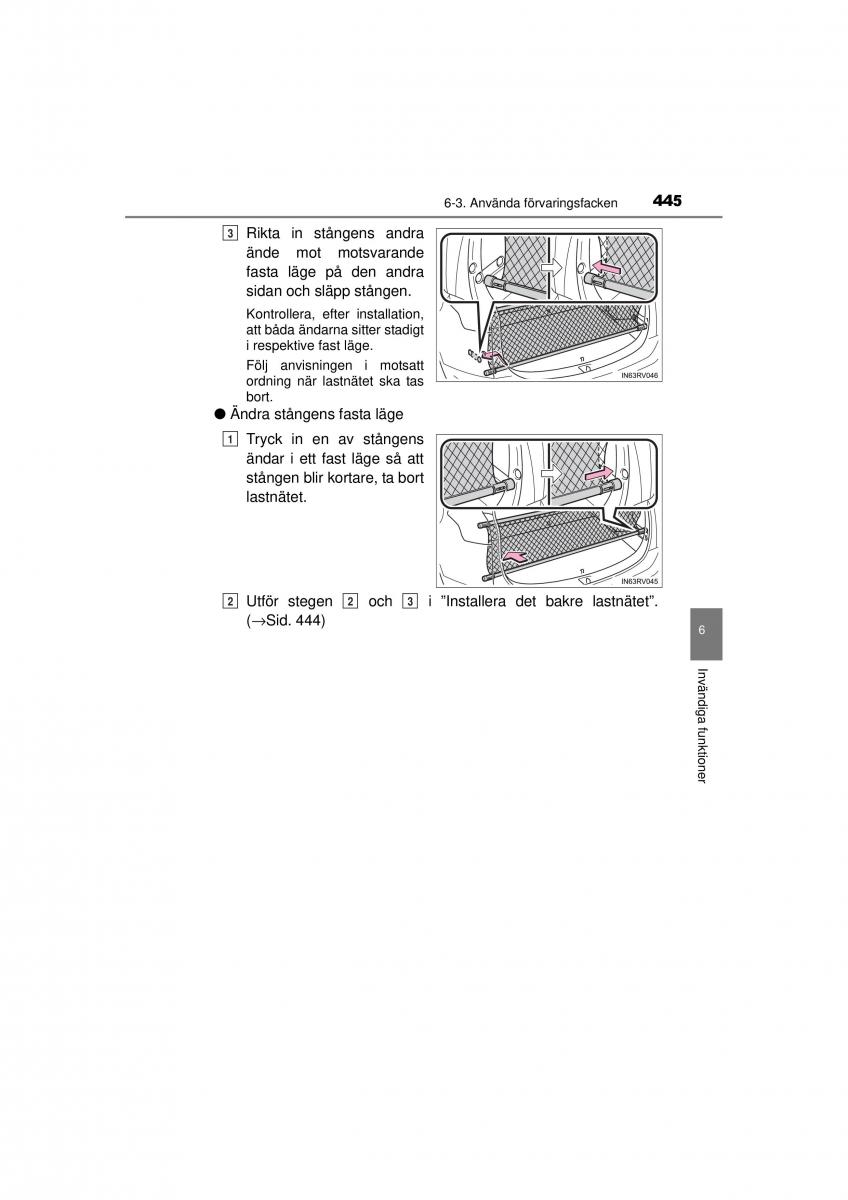 Toyota RAV4 IV 4 instruktionsbok / page 445