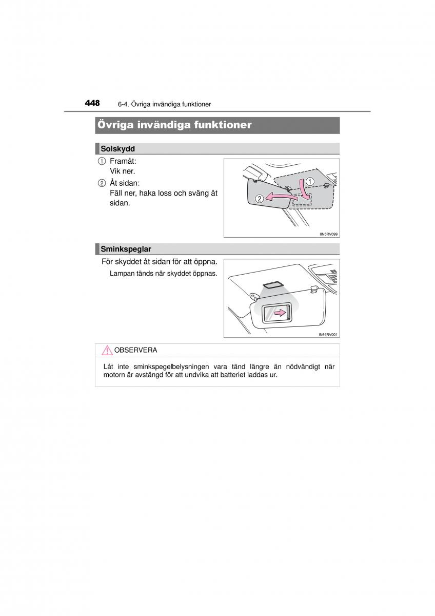 Toyota RAV4 IV 4 instruktionsbok / page 448