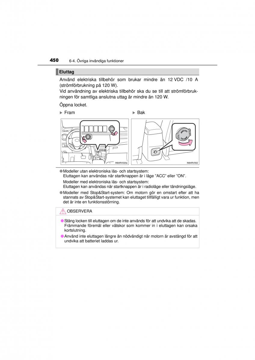 Toyota RAV4 IV 4 instruktionsbok / page 450