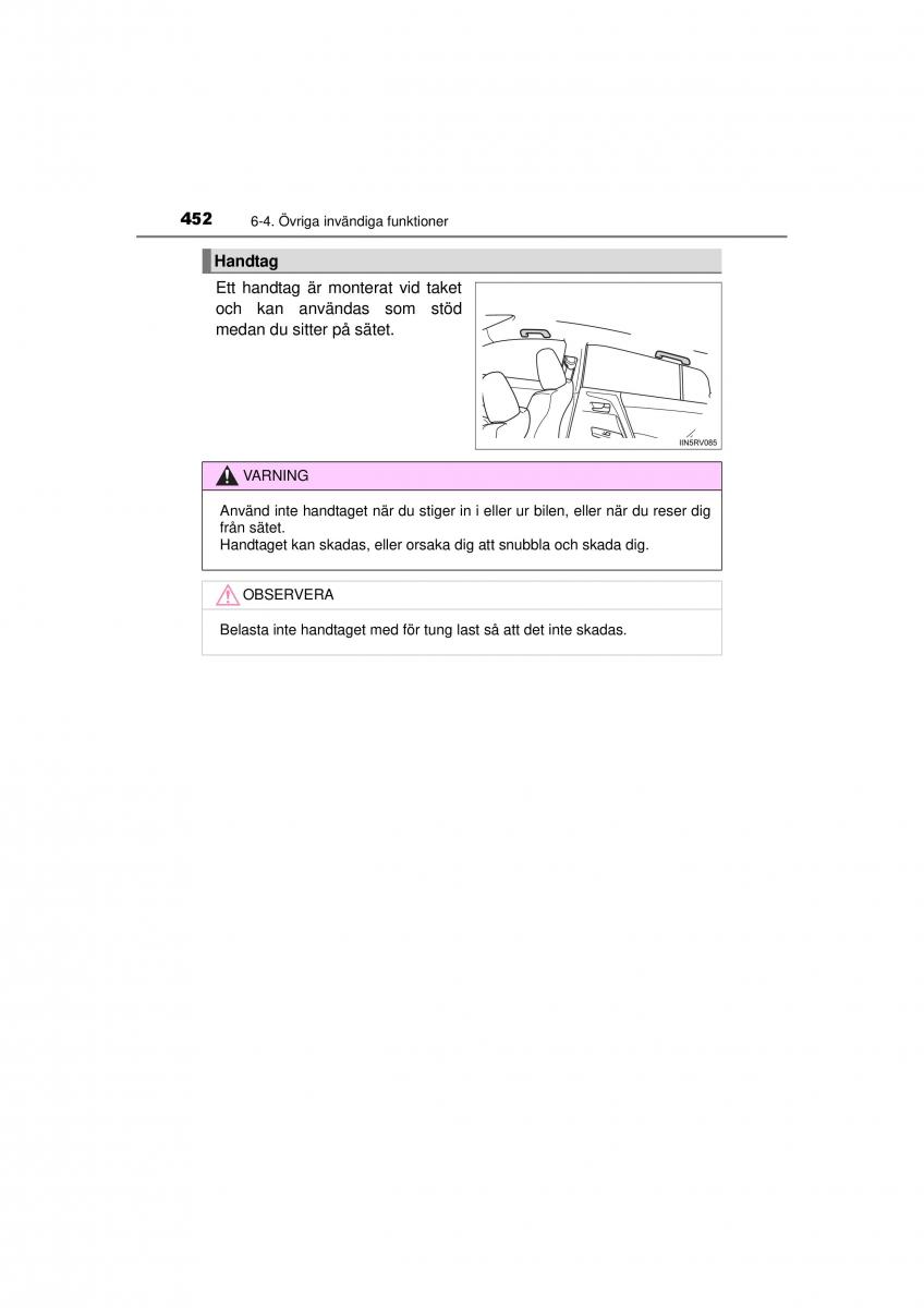 Toyota RAV4 IV 4 instruktionsbok / page 452