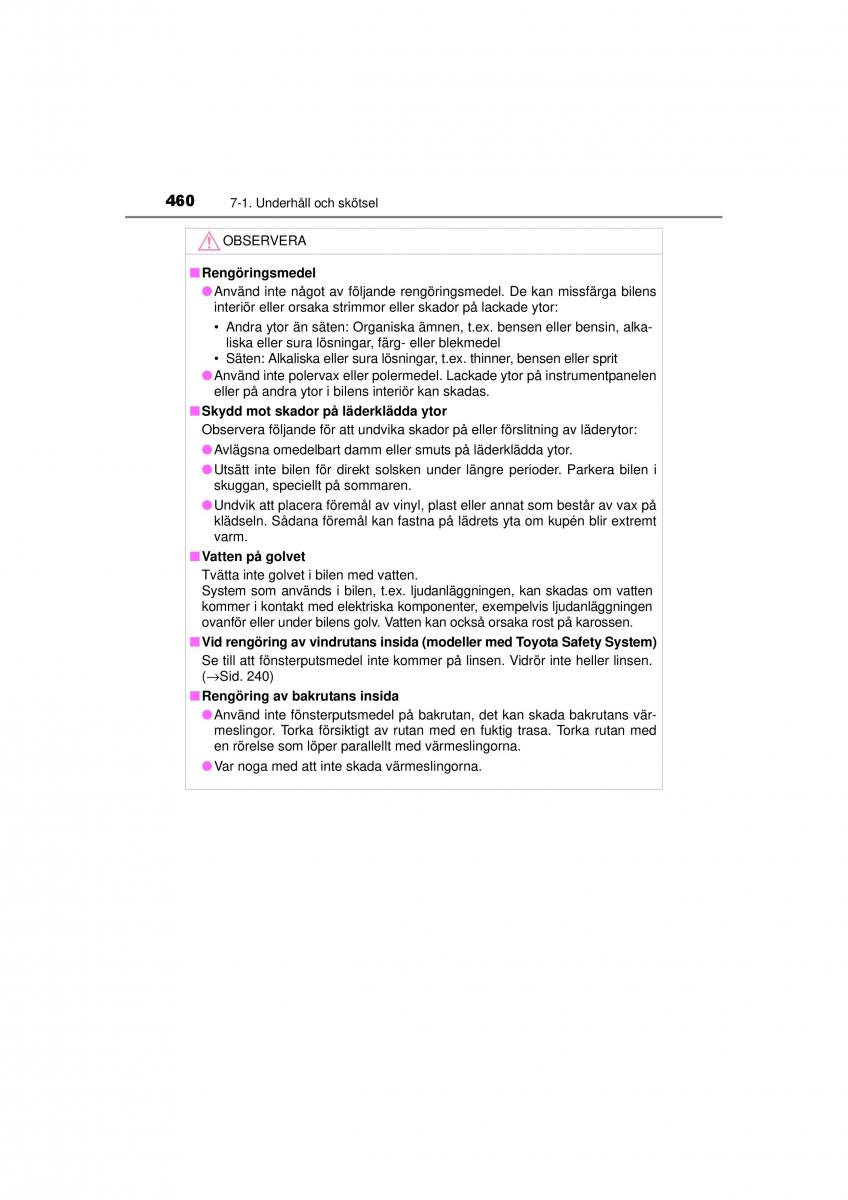 Toyota RAV4 IV 4 instruktionsbok / page 460