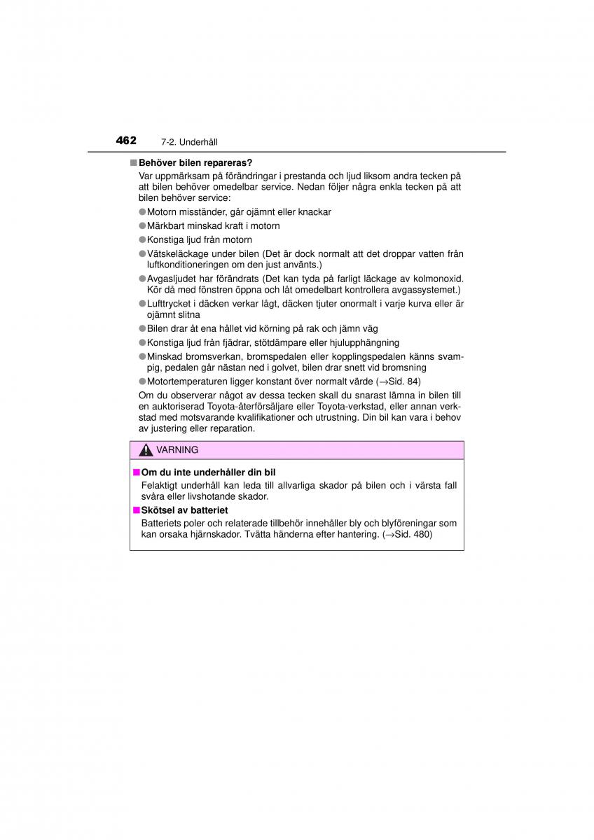 Toyota RAV4 IV 4 instruktionsbok / page 462