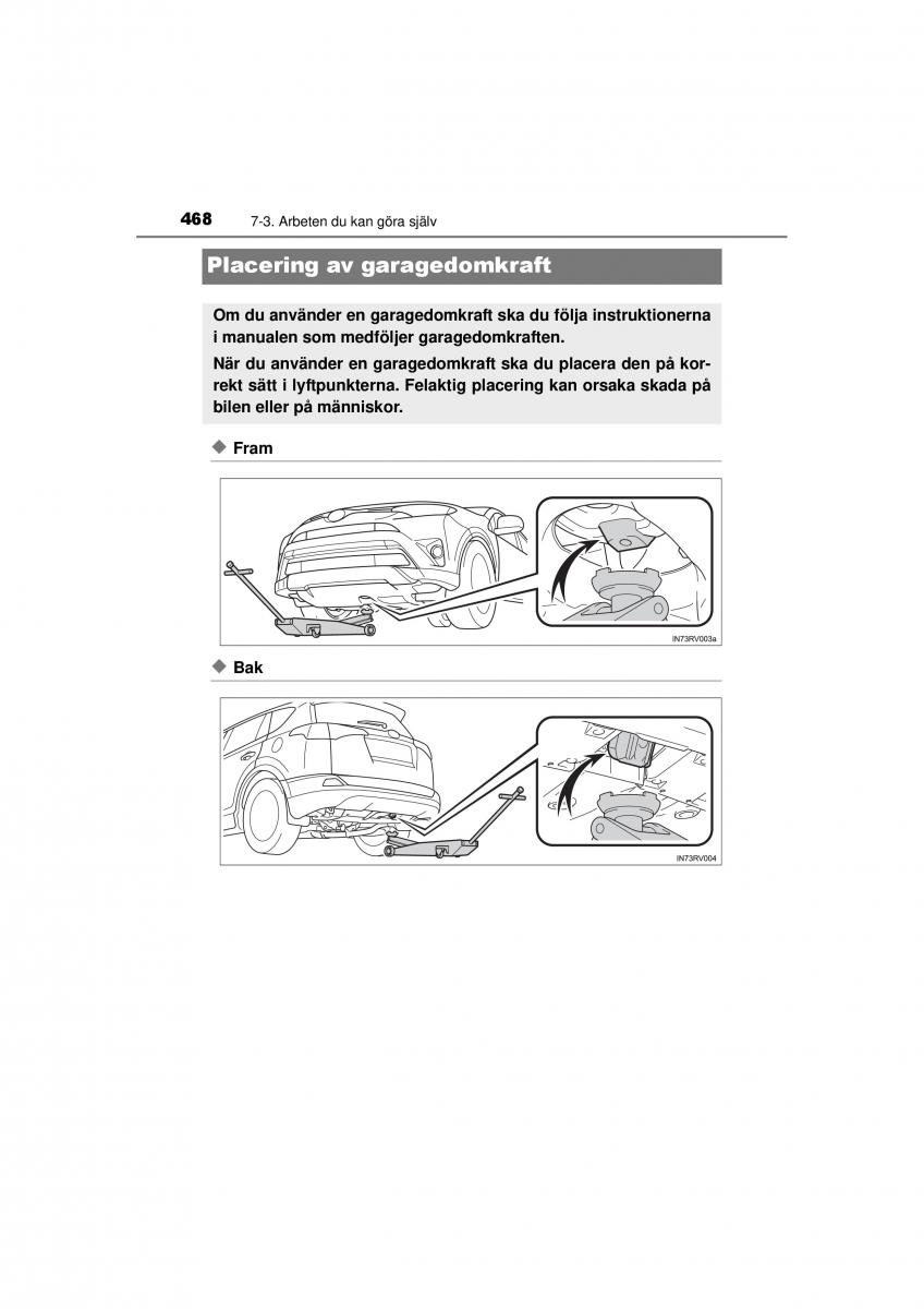 Toyota RAV4 IV 4 instruktionsbok / page 468