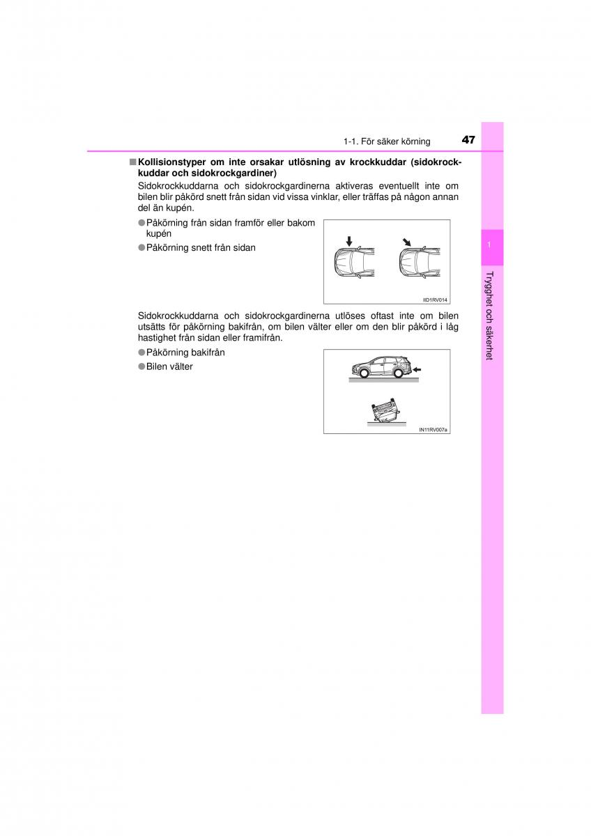 Toyota RAV4 IV 4 instruktionsbok / page 47