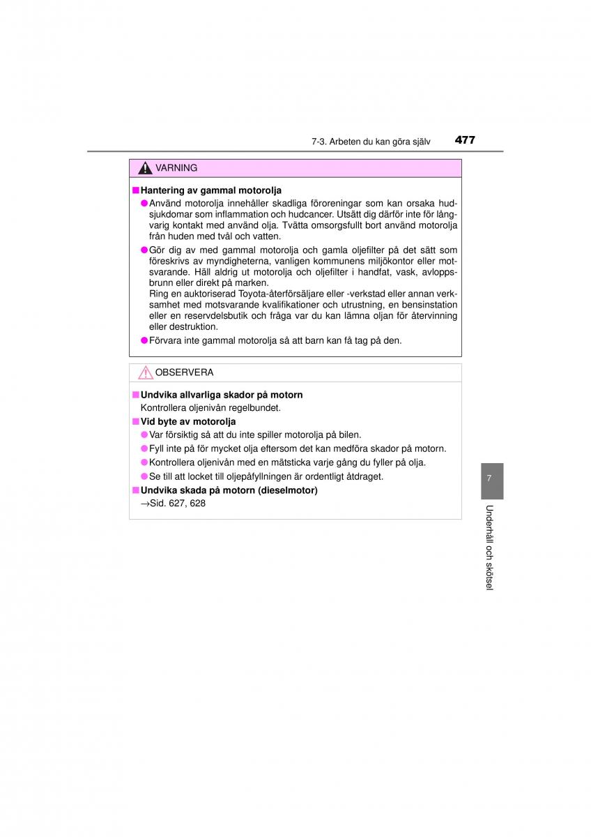 Toyota RAV4 IV 4 instruktionsbok / page 477