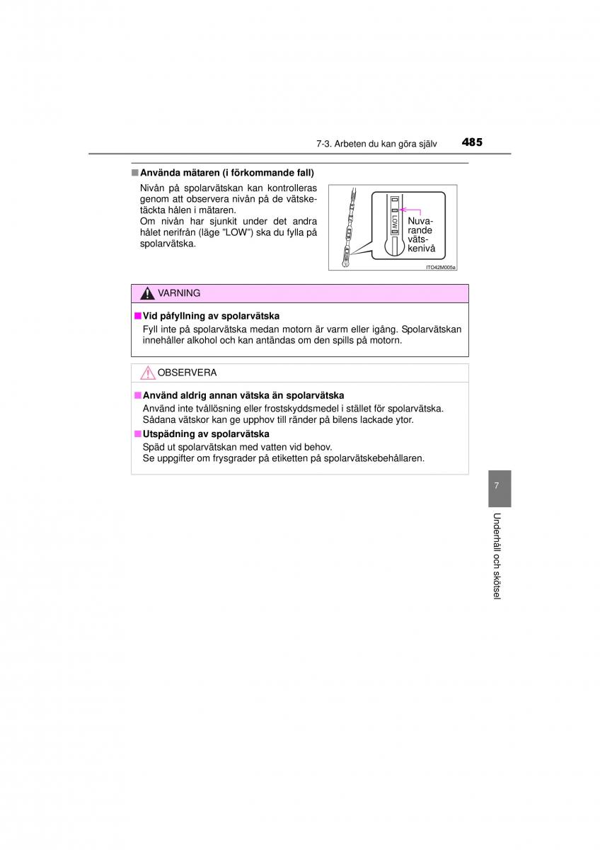 Toyota RAV4 IV 4 instruktionsbok / page 485