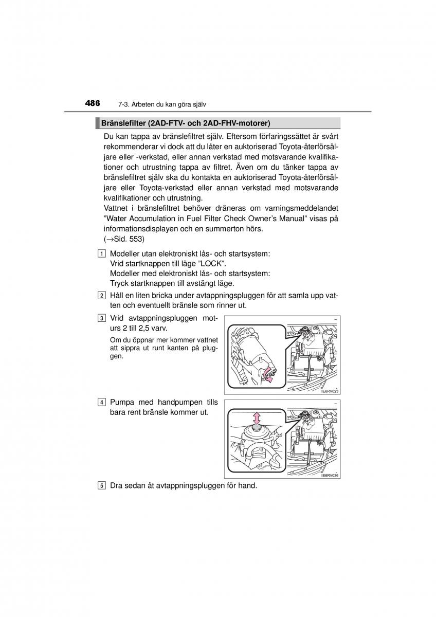 Toyota RAV4 IV 4 instruktionsbok / page 486