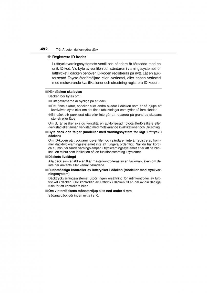 Toyota RAV4 IV 4 instruktionsbok / page 492