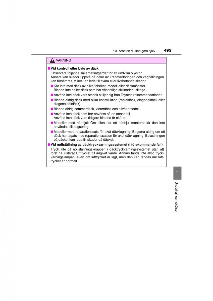 Toyota RAV4 IV 4 instruktionsbok / page 495