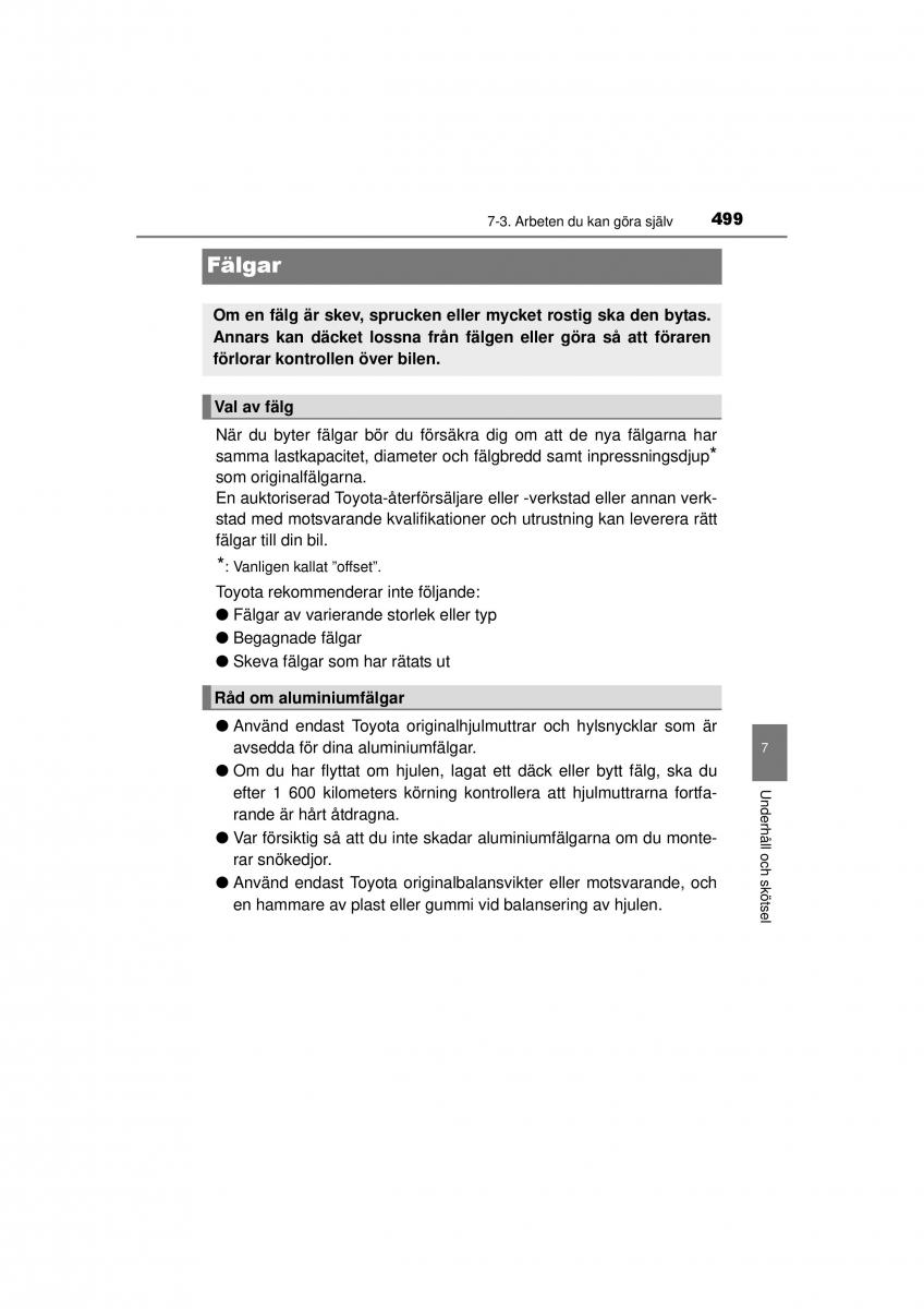 Toyota RAV4 IV 4 instruktionsbok / page 499