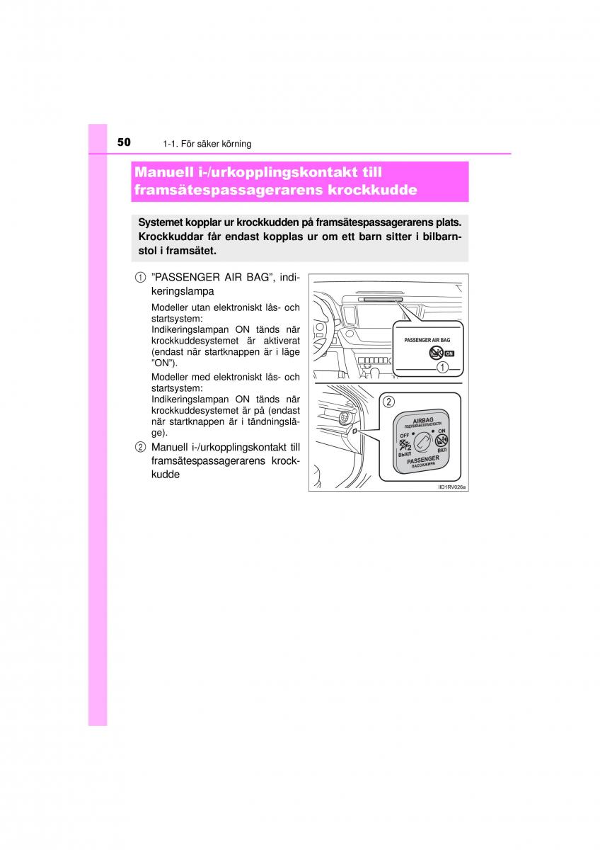 Toyota RAV4 IV 4 instruktionsbok / page 50