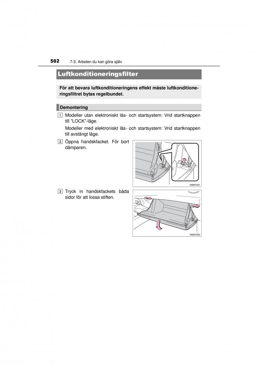 Toyota RAV4 IV 4 instruktionsbok / page 502