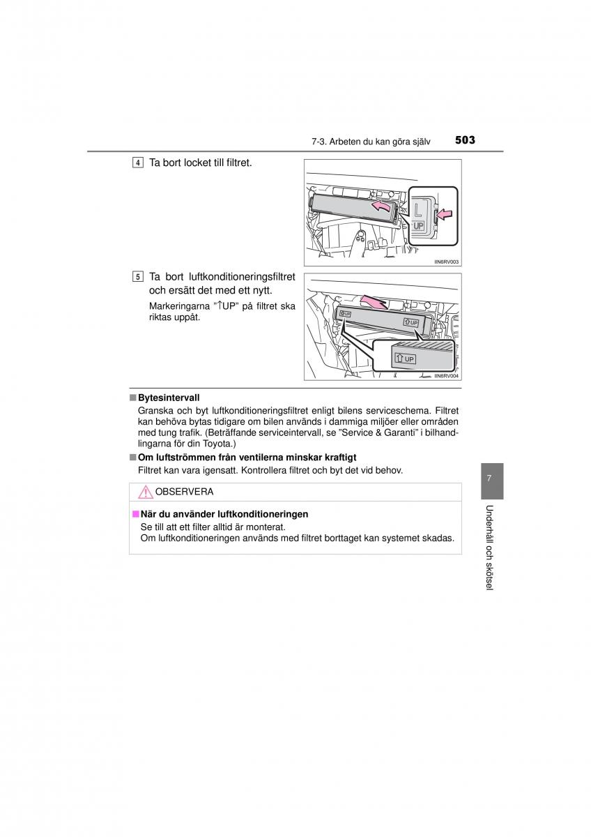 Toyota RAV4 IV 4 instruktionsbok / page 503