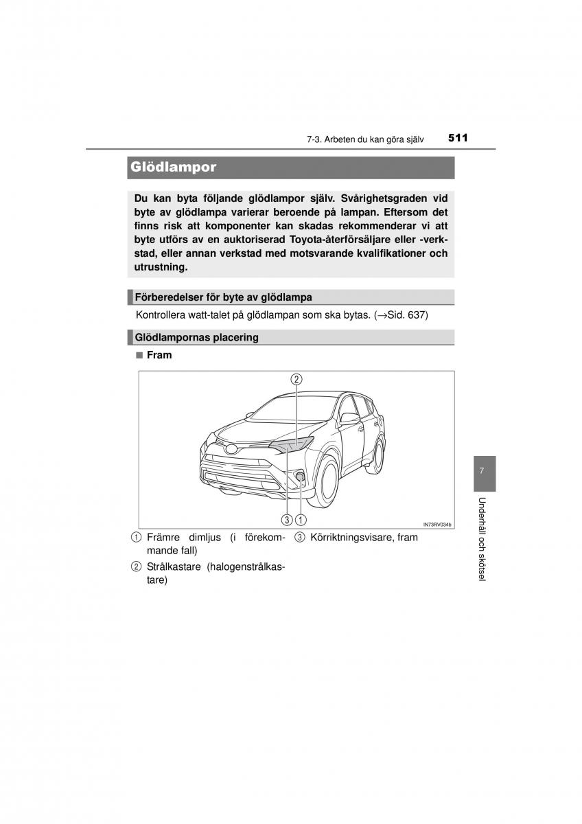 Toyota RAV4 IV 4 instruktionsbok / page 511