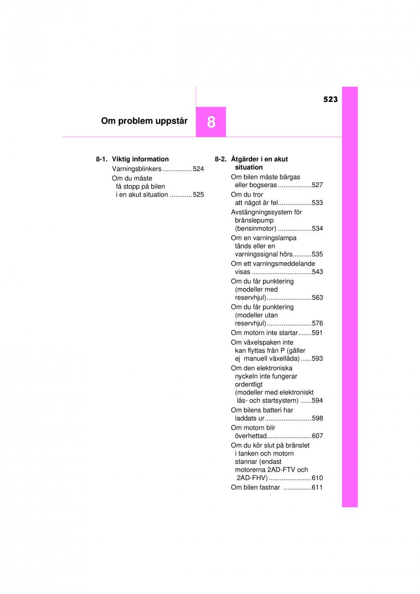 Toyota RAV4 IV 4 instruktionsbok / page 523