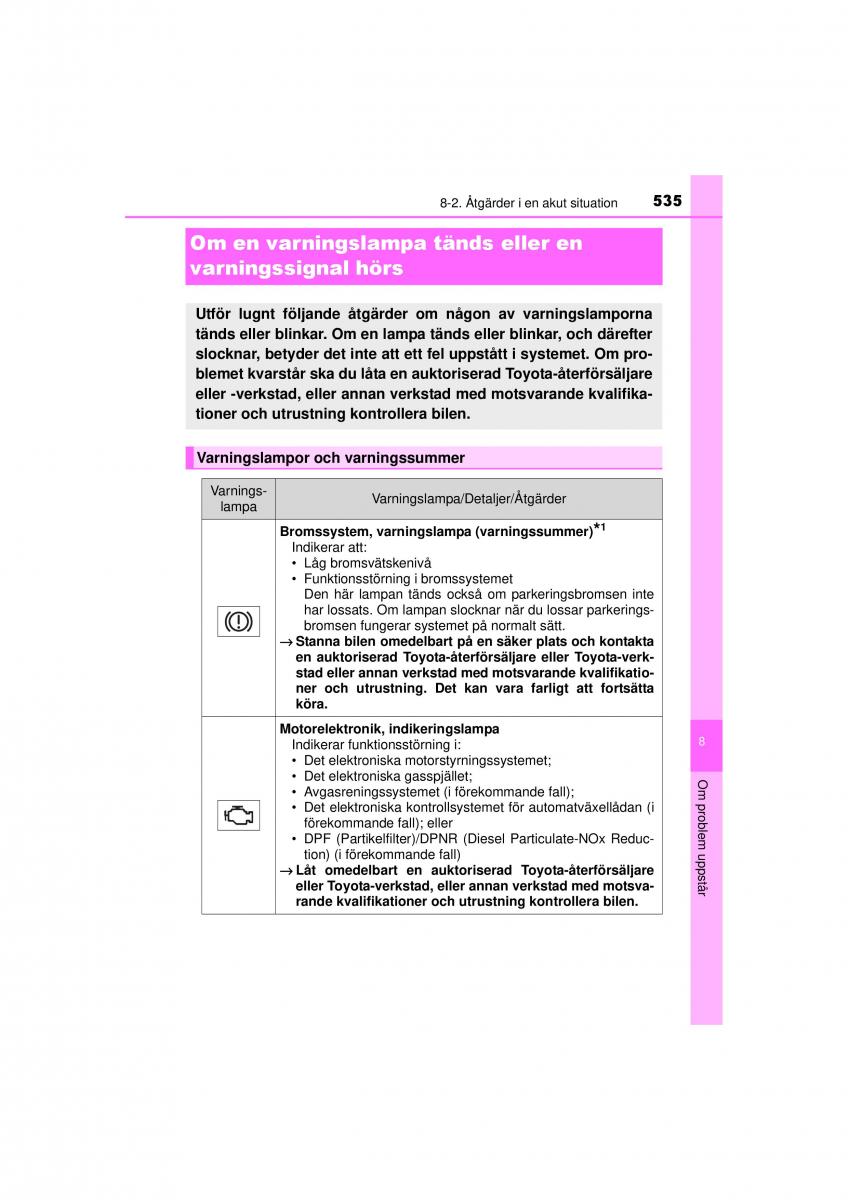 Toyota RAV4 IV 4 instruktionsbok / page 535