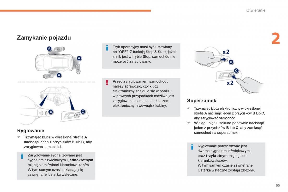 Peugeot 4008 instrukcja obslugi / page 67