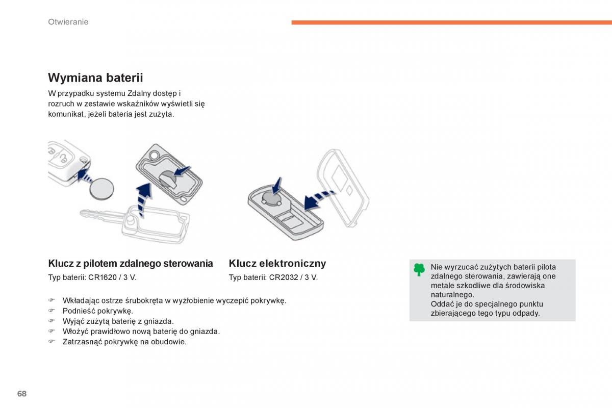 Peugeot 4008 instrukcja obslugi / page 70