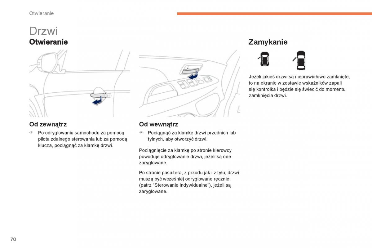 Peugeot 4008 instrukcja obslugi / page 72