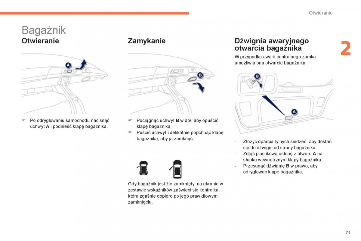 Peugeot 4008 instrukcja obslugi / page 73