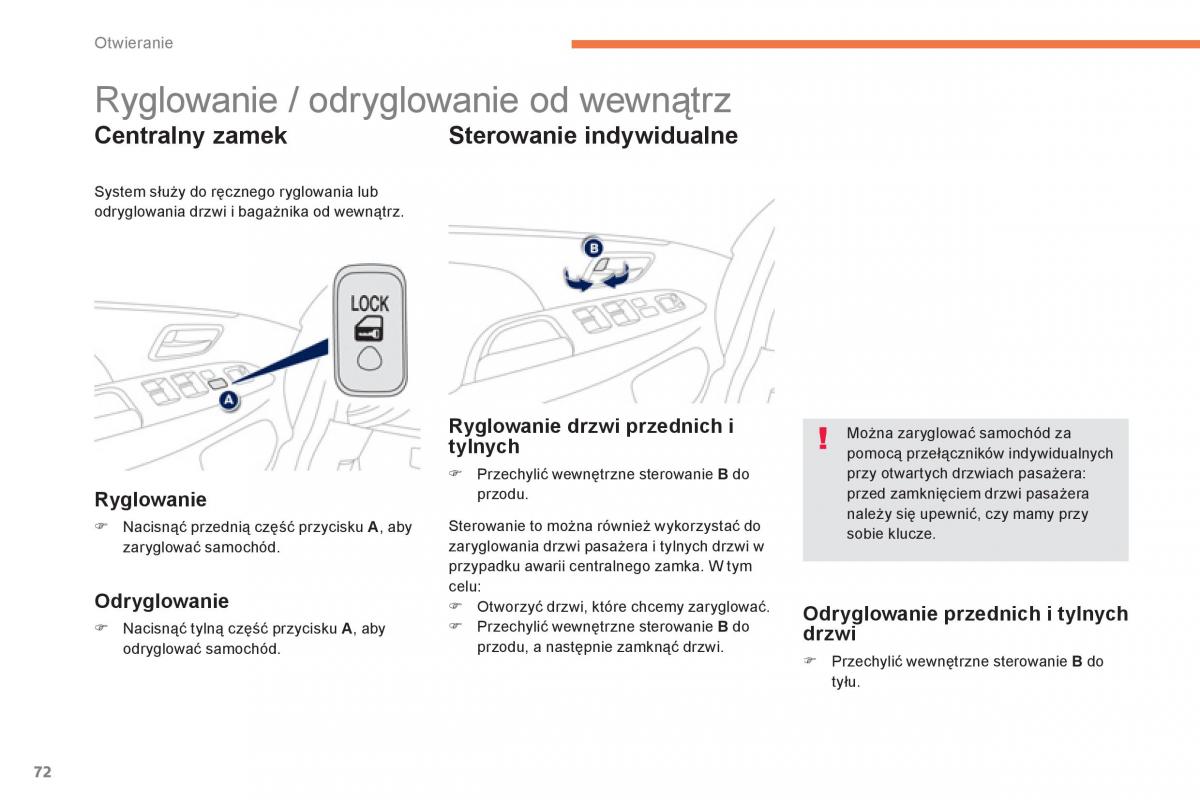 Peugeot 4008 instrukcja obslugi / page 74