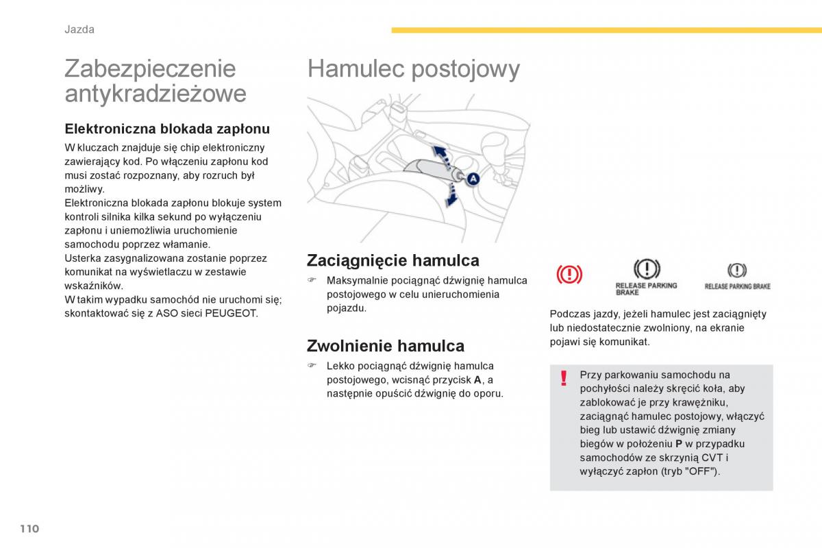 Peugeot 4008 instrukcja obslugi / page 112