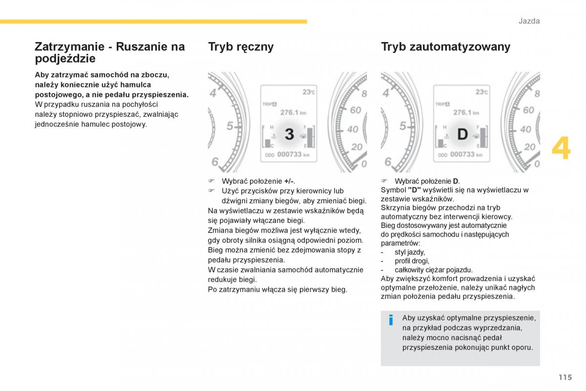 Peugeot 4008 instrukcja obslugi / page 117