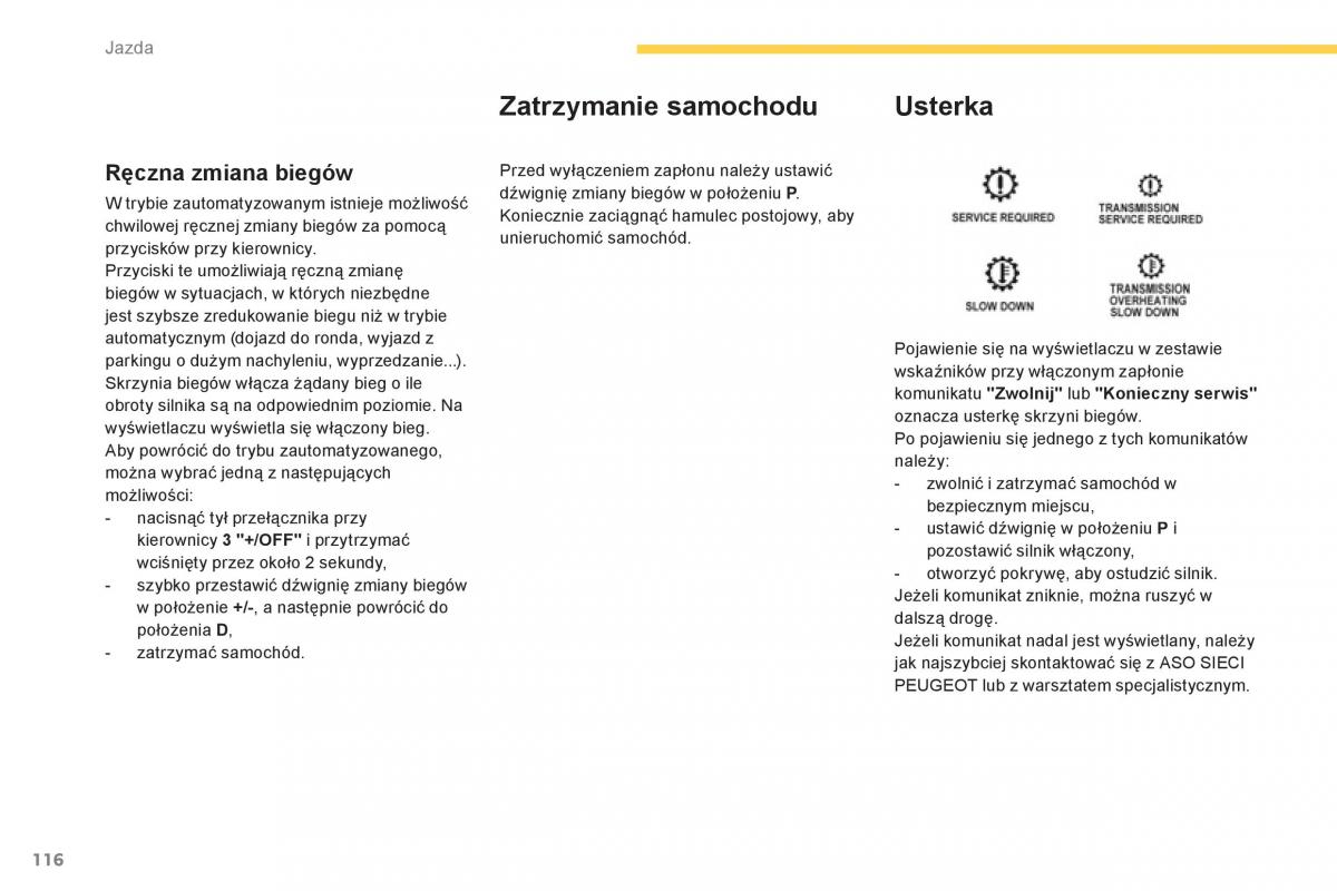 Peugeot 4008 instrukcja obslugi / page 118