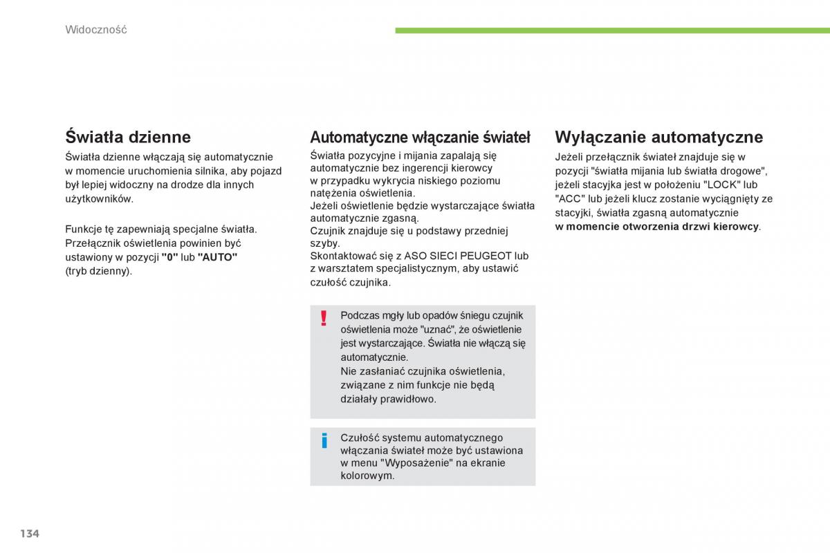 Peugeot 4008 instrukcja obslugi / page 136