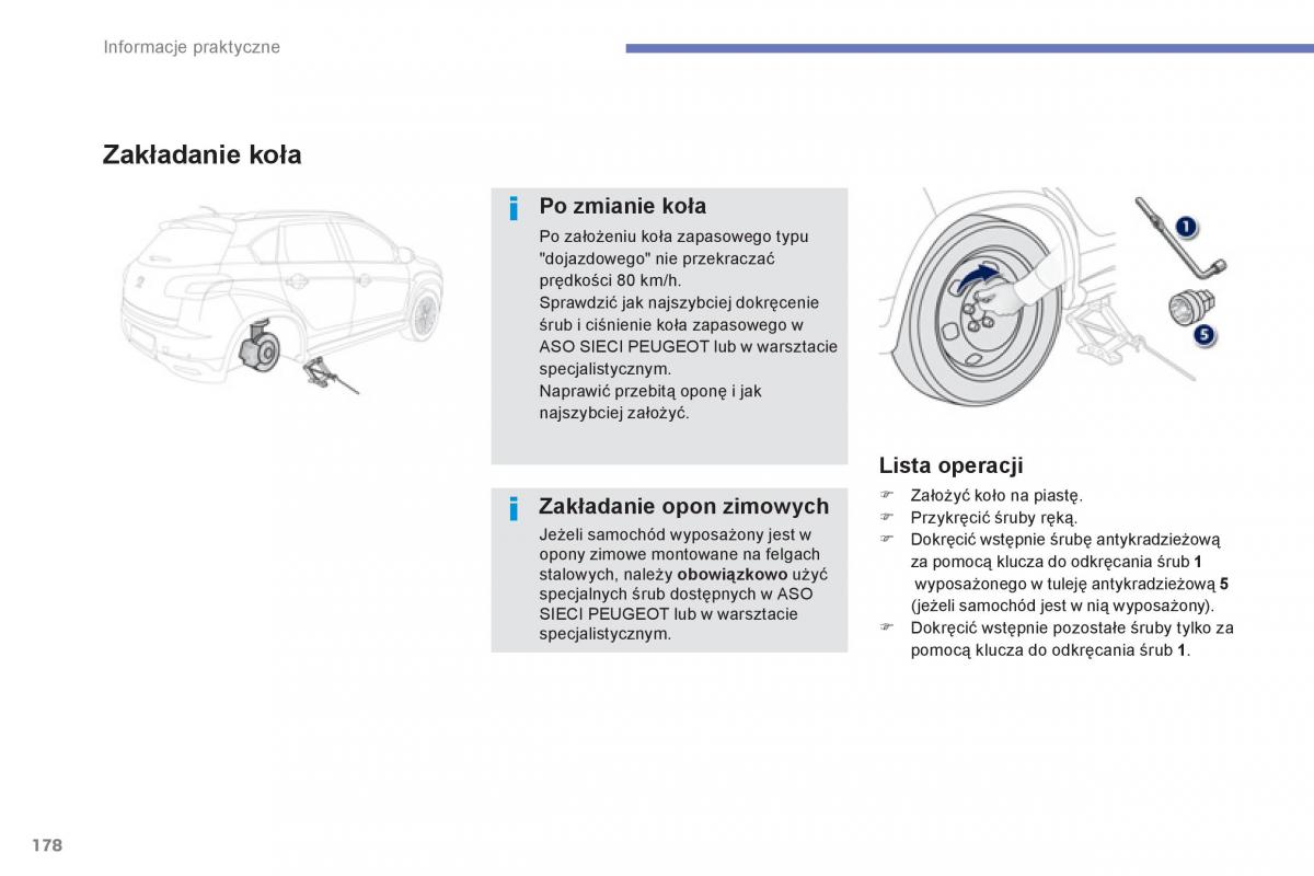 Peugeot 4008 instrukcja obslugi / page 180