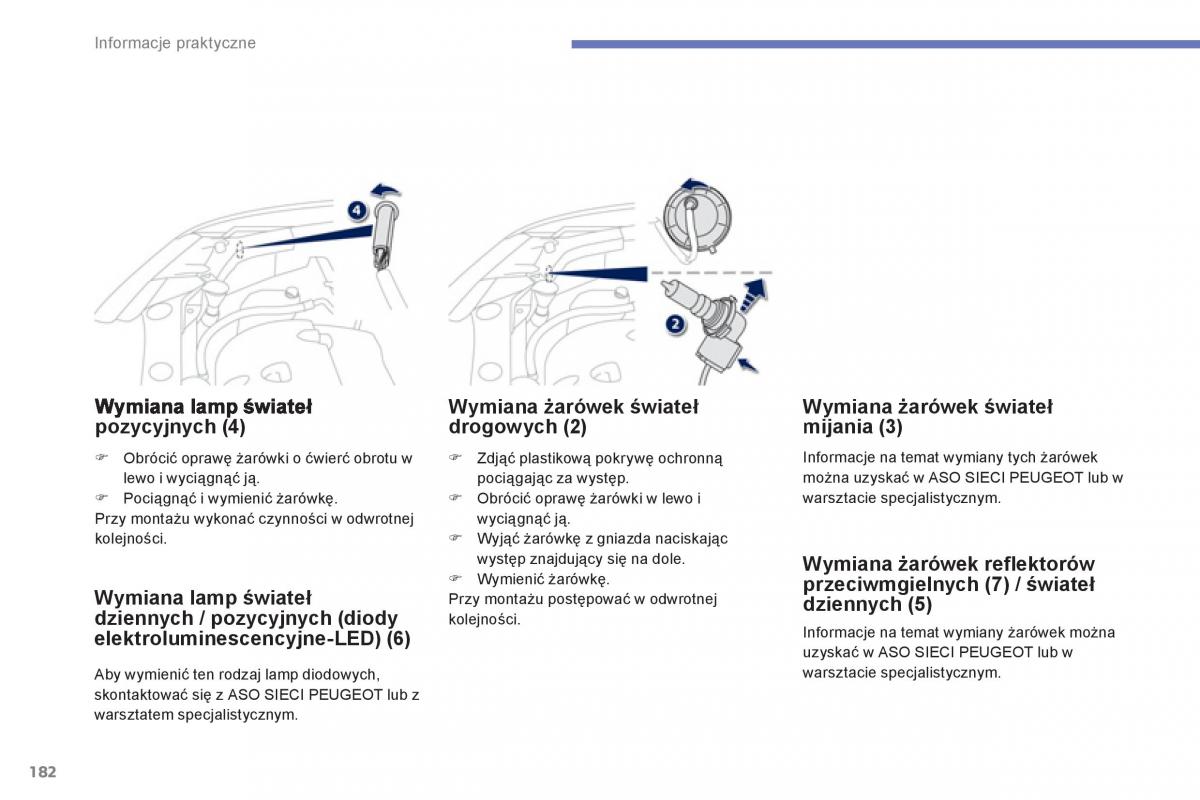 Peugeot 4008 instrukcja obslugi / page 184