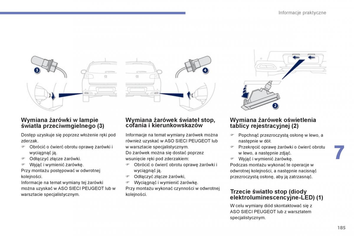 Peugeot 4008 instrukcja obslugi / page 187