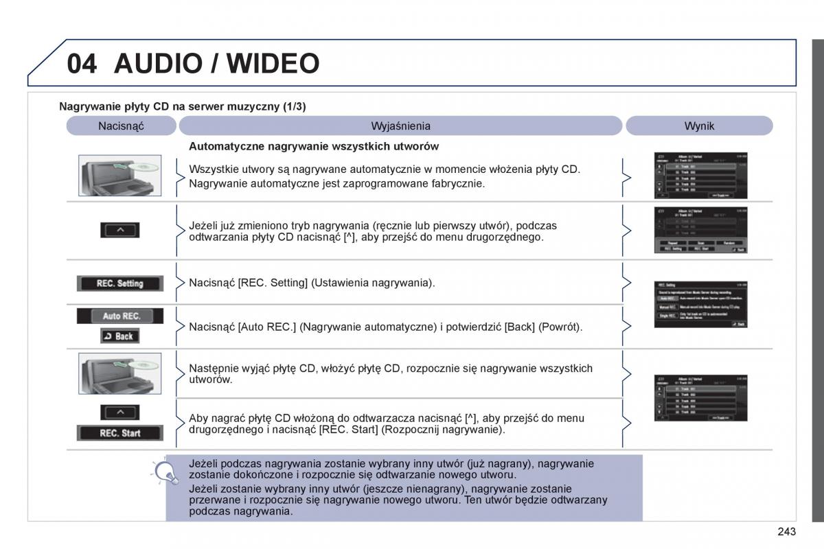 Peugeot 4008 instrukcja obslugi / page 245