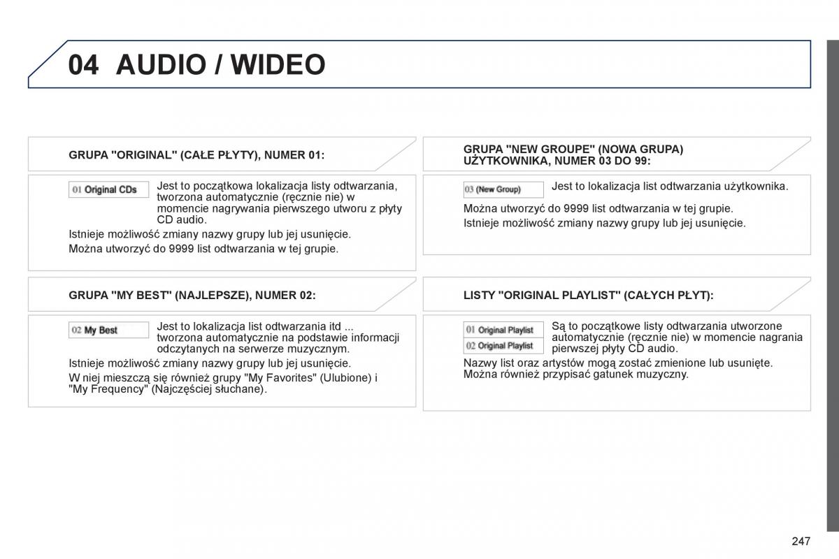 Peugeot 4008 instrukcja obslugi / page 249