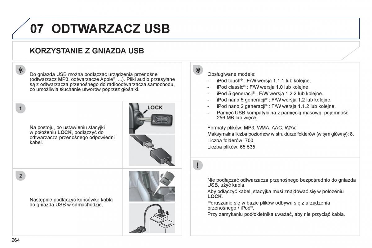 Peugeot 4008 instrukcja obslugi / page 266