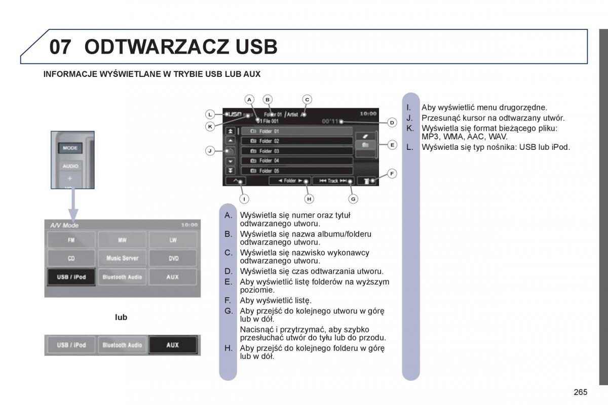 Peugeot 4008 instrukcja obslugi / page 267