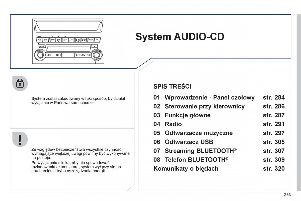 Peugeot 4008 instrukcja obslugi / page 285