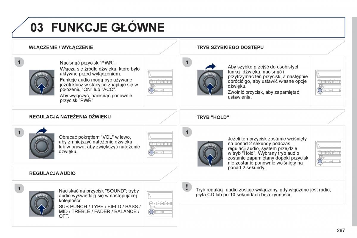 Peugeot 4008 instrukcja obslugi / page 289