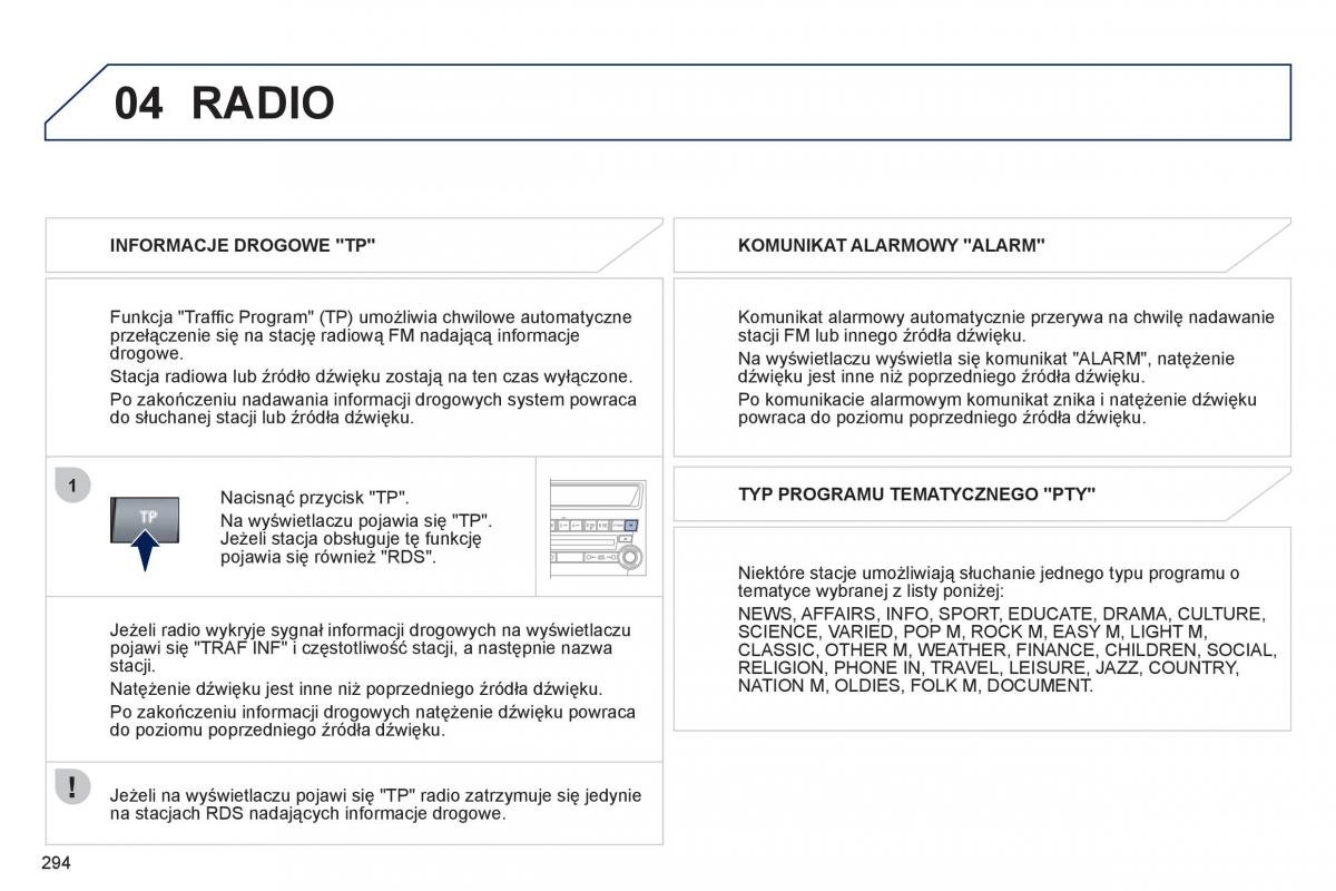 Peugeot 4008 instrukcja obslugi / page 296