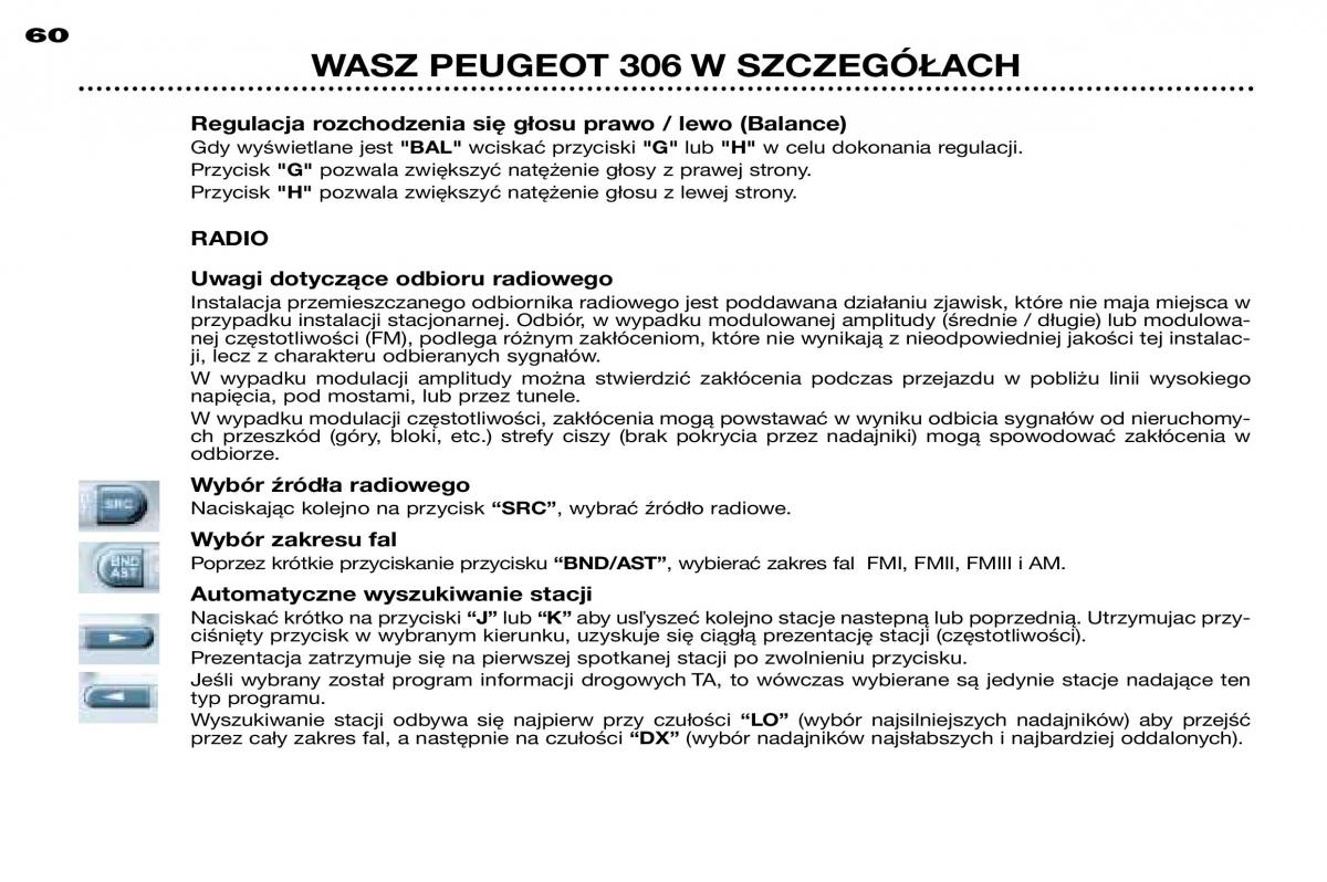 Peugeot 306 instrukcja obslugi / page 57