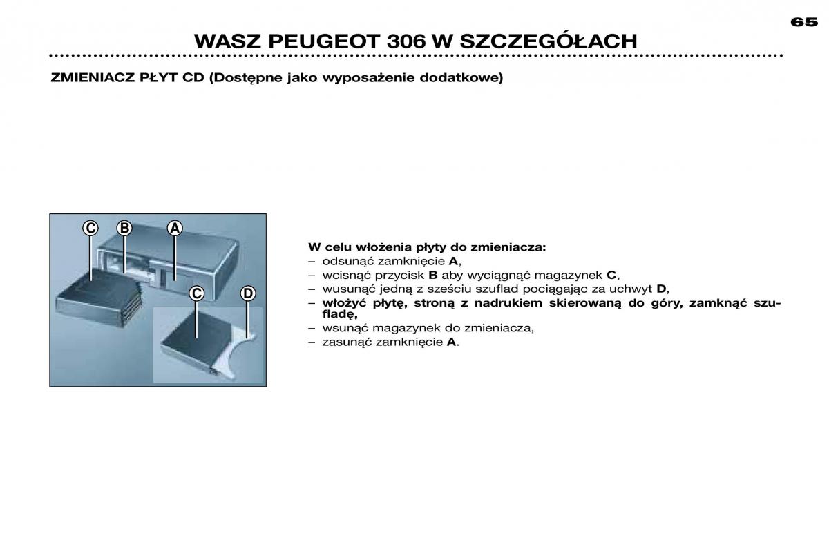 Peugeot 306 instrukcja obslugi / page 63