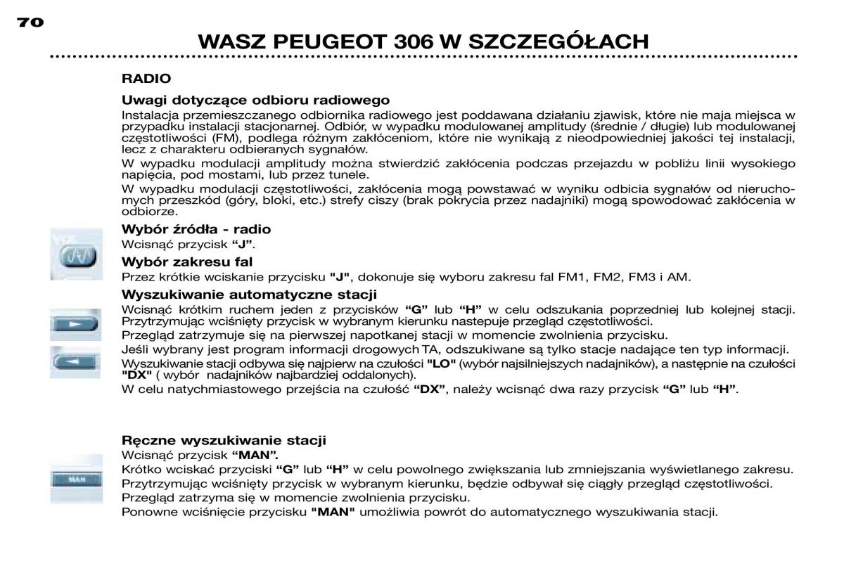 Peugeot 306 instrukcja obslugi / page 68