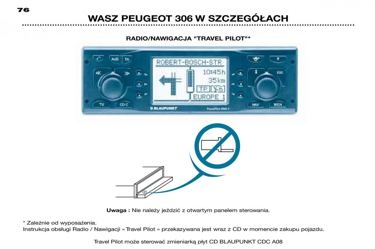 Peugeot 306 instrukcja obslugi / page 74